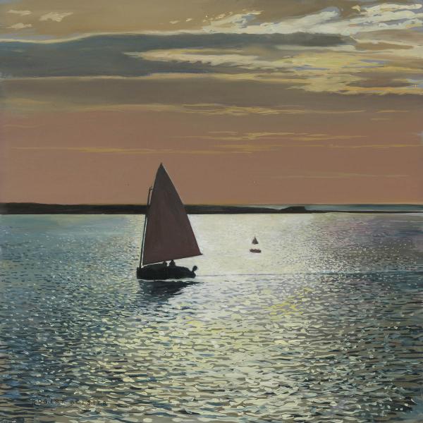 Sailing the Shimmer, oil on board, 10 x 10 inches   SOLD 