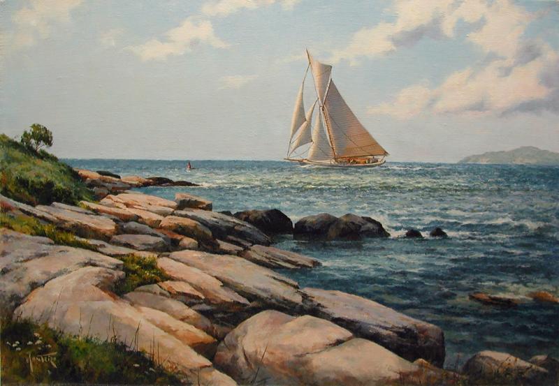 Morning Departure, oil on stretched Belgian linen, 14 x 20 inches, $5,400 