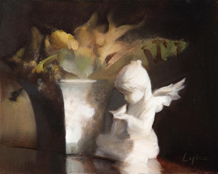 Little Angel, oil on panel, 8 x 10 inches, $1,200 