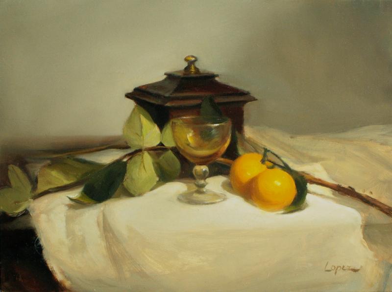 Music Box, oil on panel, 12 x 9 inches, $1,400 