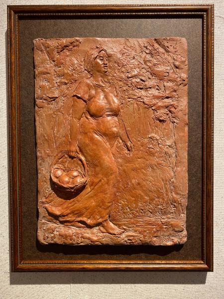 Hattie, mixed media relief, 13 x 10 inches (framed), $850 