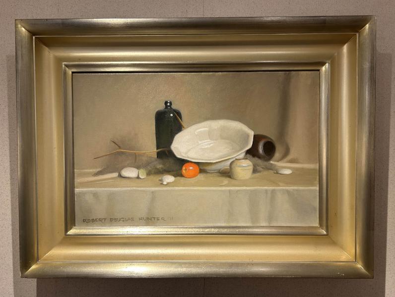 Arrangement with a White Bowl, oil on canvas, 14 x 22 inches, $6,000 