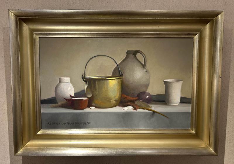 Mauve, White, Gray & Brown, oil on canvas, 16 x 26 inches, $8,500 