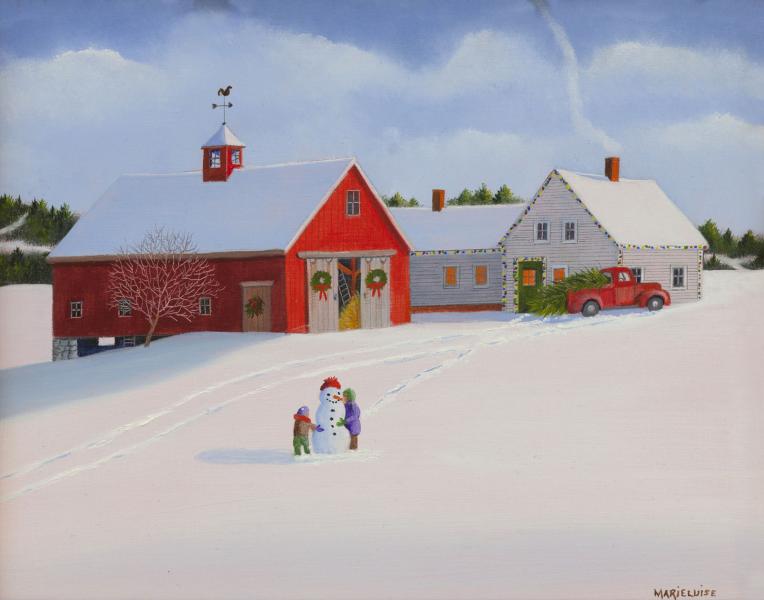 Looking a Lot Like Christmas, oil on panel, 8 x 10 inches &nbsp; SOLD 