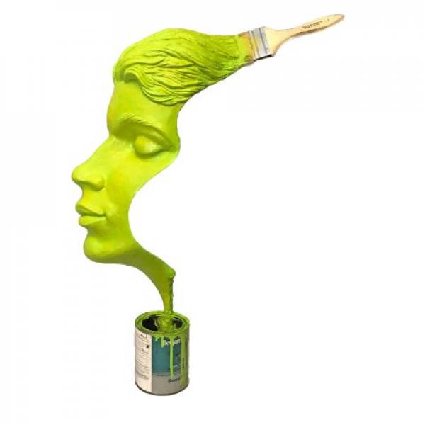 Stroke of Genius, multi media, 30 x 16 x 7 inches, $1,000 