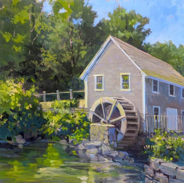 Brewster Grist Mill, oil on panel, 12 x 12 inches, $2,200 