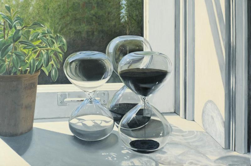 Slow Down, You Move too Fast, oil on panel, 24 x 36 inches, $7,200 