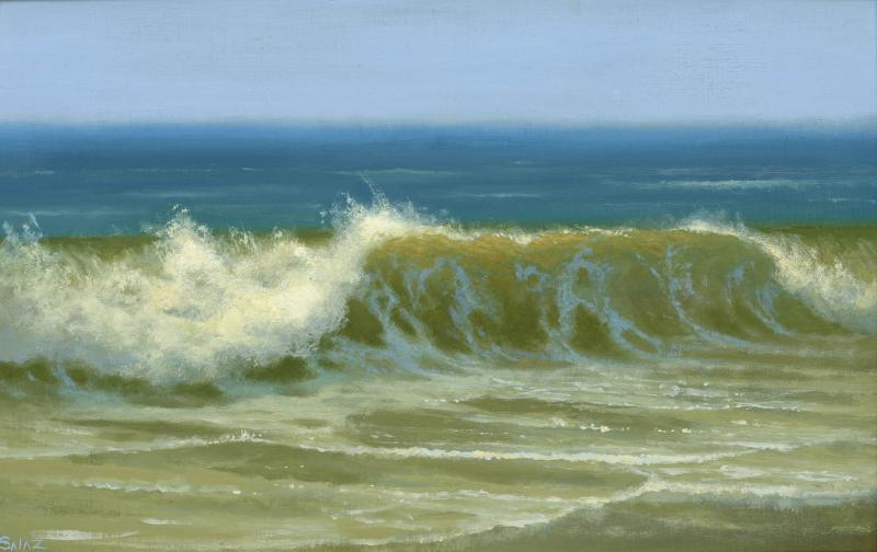 Ocean Wave, oil on panel, 10 x 16 inches, $3,200 