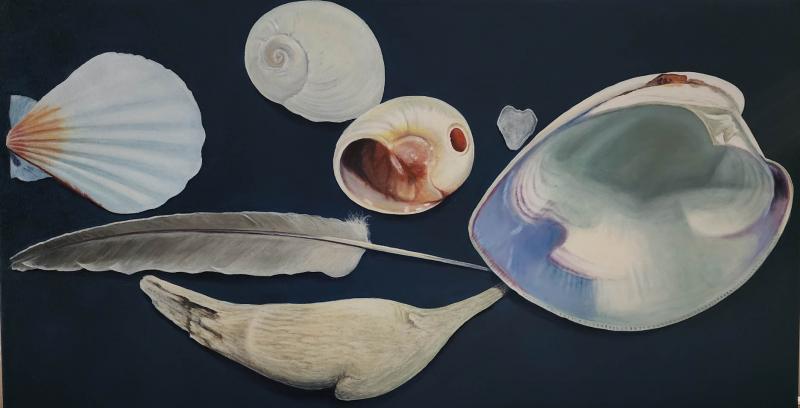 Day's Bounty, oil on linen, 19 x 36 inches, $Please Inquire 