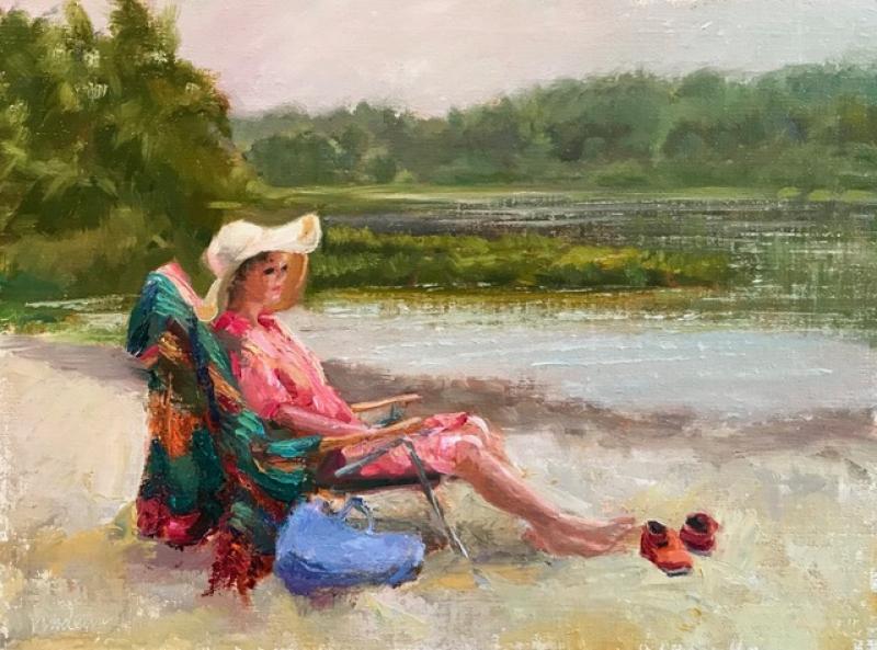 By the Lake, oil on mounted linen, 12 x 16 inches   SOLD 