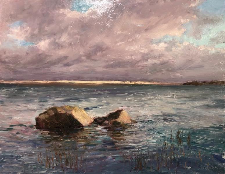 Gale Force Winds, oil on mounted linen, 14 x 18 inches, $2,500 