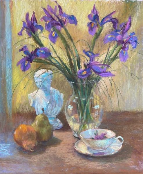 Iris Elegance, pastel, 24 x 20 inches , $3,500 