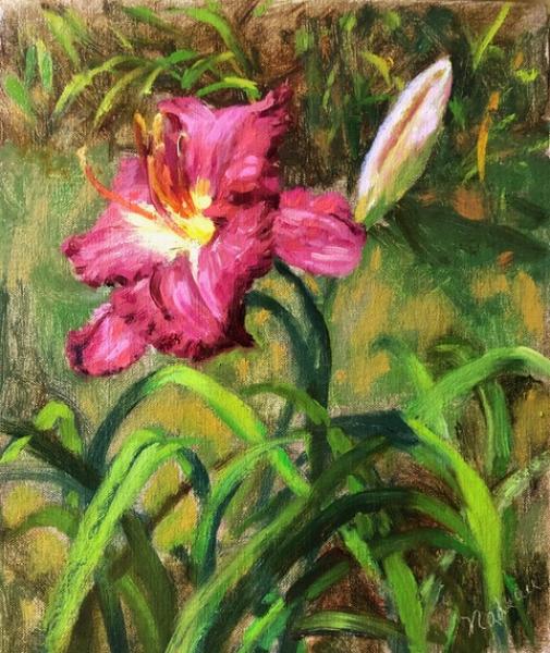 Todays Lily, oil on linen, 12 x 10 inches   SOLD 