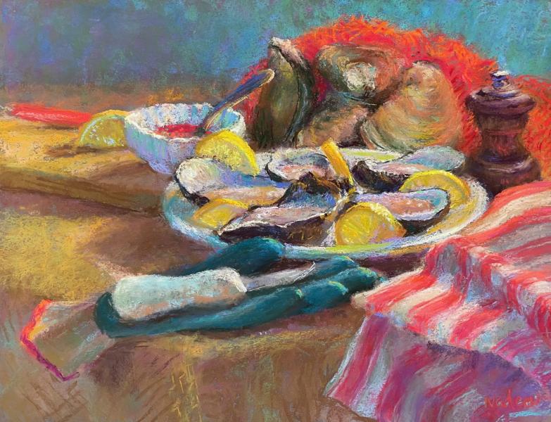 Wild Shucked, Pastel , 14 x 18 inches , $2,500 