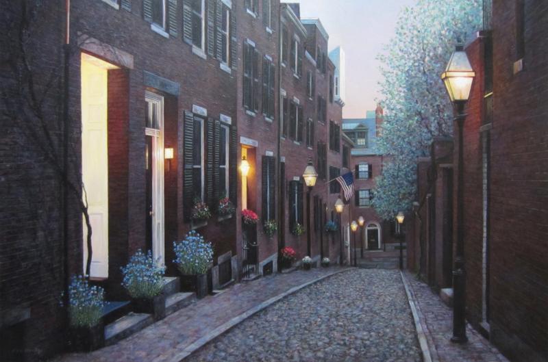 Early Morning Down Acorn, oil on canvas, 24 x 36 inches   SOLD 