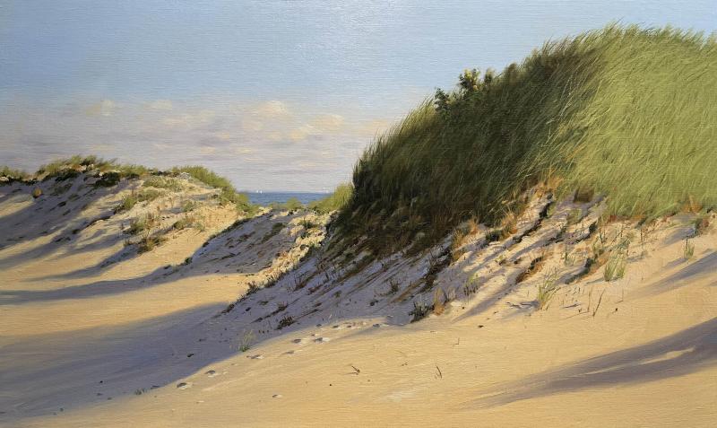Dunes of Summer, oil on canvas, 18 x 30 inches, $12,500 
