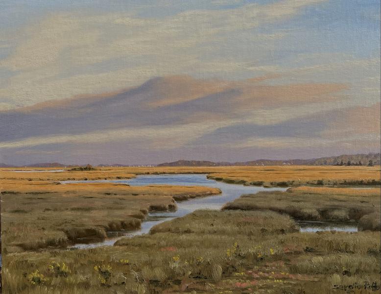 Setting Sun on the Marsh, oil on canvas, 11 x 14 inches   SOLD 