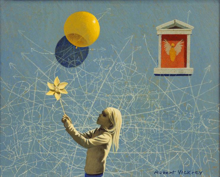 Alanna's Pinwheel, egg tempera, 10 x 12 inches   SOLD 