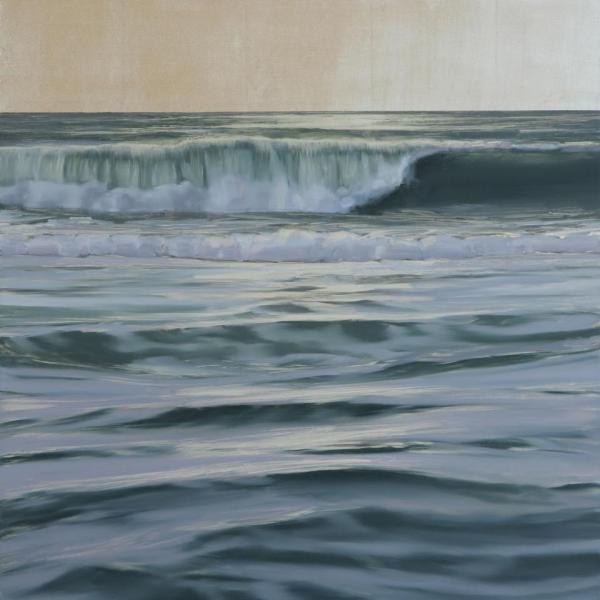 Jewel, oil on white gold leafed panel, 16 x 16 inches   SOLD 