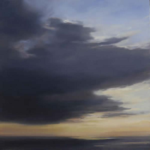 The Rain is Gone, oil on gold leafed  panel, 16 x 16 inches, $4,200 