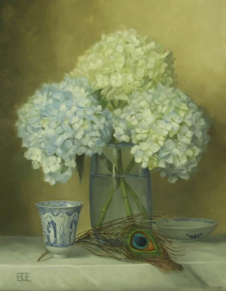 Hydrangea peacock and porcelainlr
