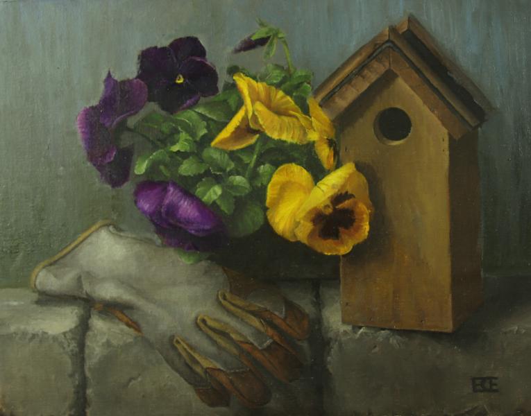 Springtime Garden, oil on panel, 11 x 14 inches, $975 