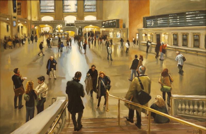 Grand Central Gravitas, oil on linen, 24 x 36 inches, $10,500 