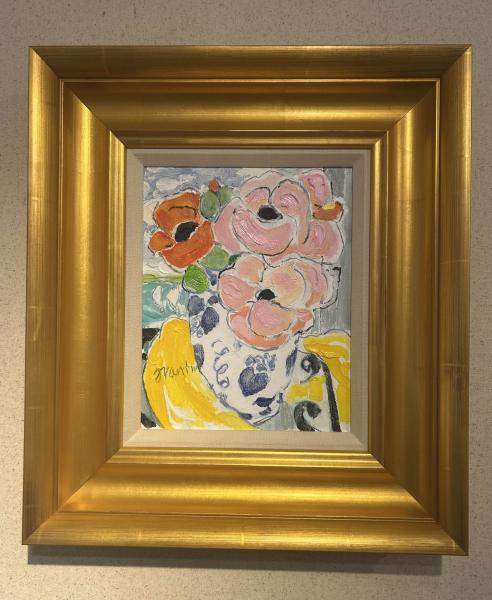 Poppies and Oriental Vase, oil on canvas, 10 x 8 inches, $800 