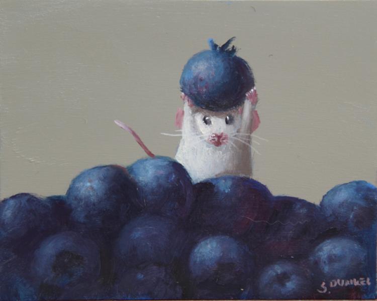 Best Blueberry, oil on panel, 4 x 5 inches    SOLD 