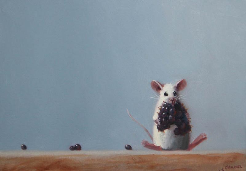 Blackberry Fun, oil on panel, 5 x 7 inches   SOLD 