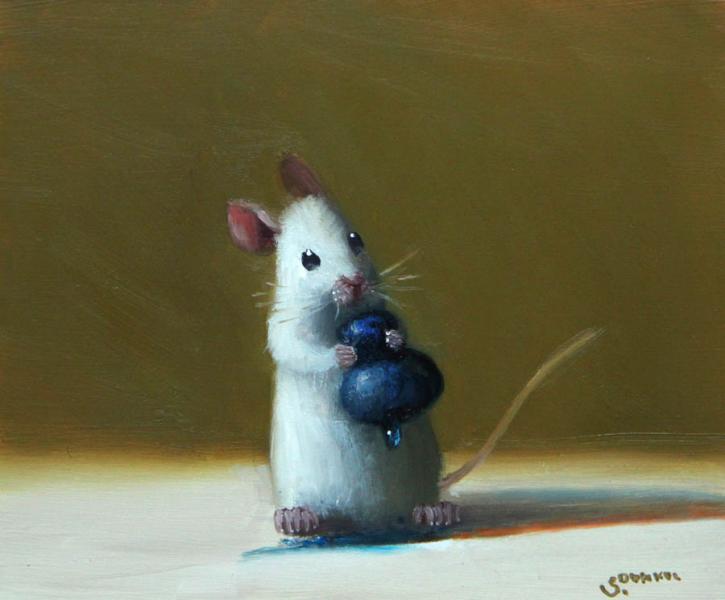 Blueberry Juicer, oil on panel, 4 x 5 inches   SOLD 
