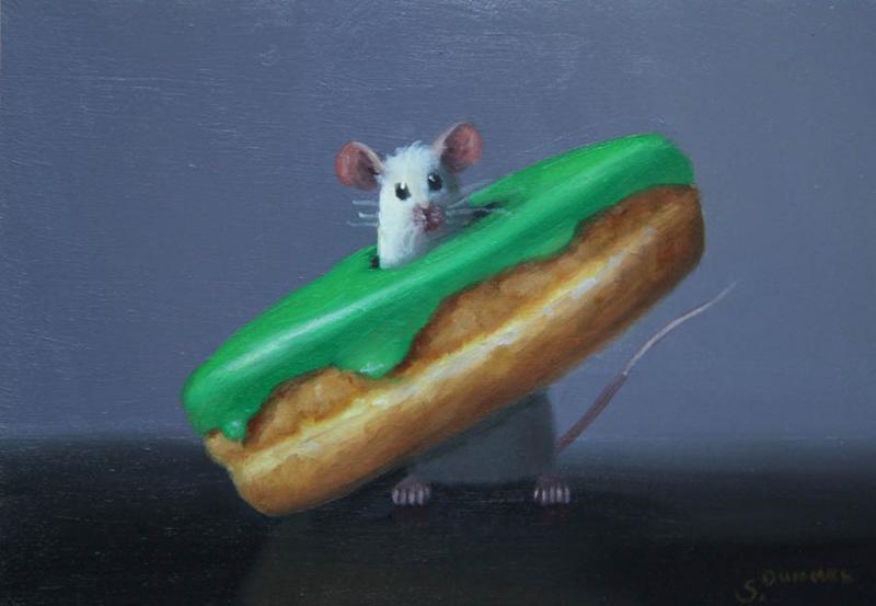 Donut Fun, oil on panel, 5 x 7 inches   SOLD 