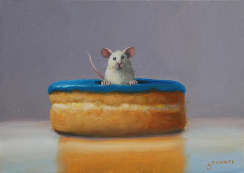 Donut Haven, oil on panel, 5 x 7 inches, $900 