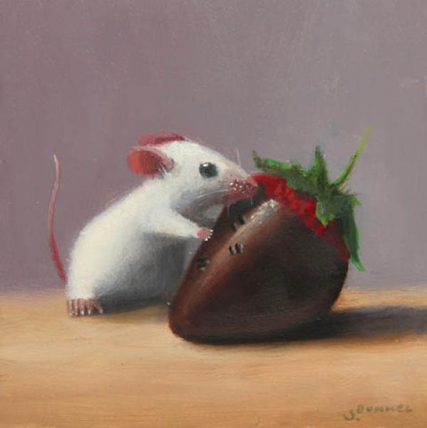 Fancy Treat, oil on panel, 5 x 5 inches   SOLD 