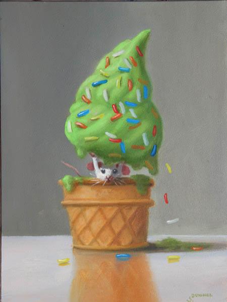 Hiding Place, oil on panel, 6 x 8 inches &nbsp; SOLD 