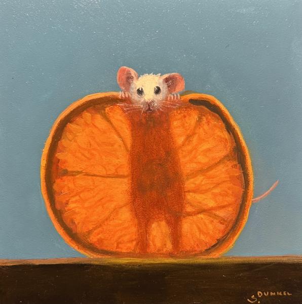 Orange X-ray, oil on panel, 5 x 5 inches   SOLD 