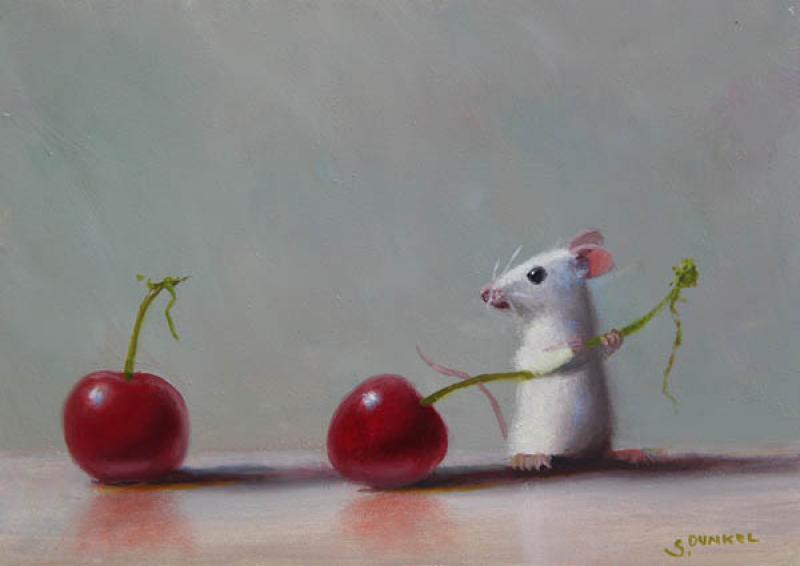 Lost Cherry, oil on panel, 5 x 7 inches, $900 