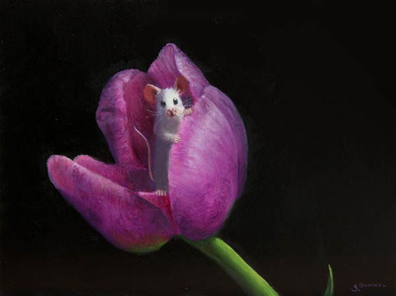 Man Cave, oil on panel, 6 x 8 inches &nbsp; SOLD 
