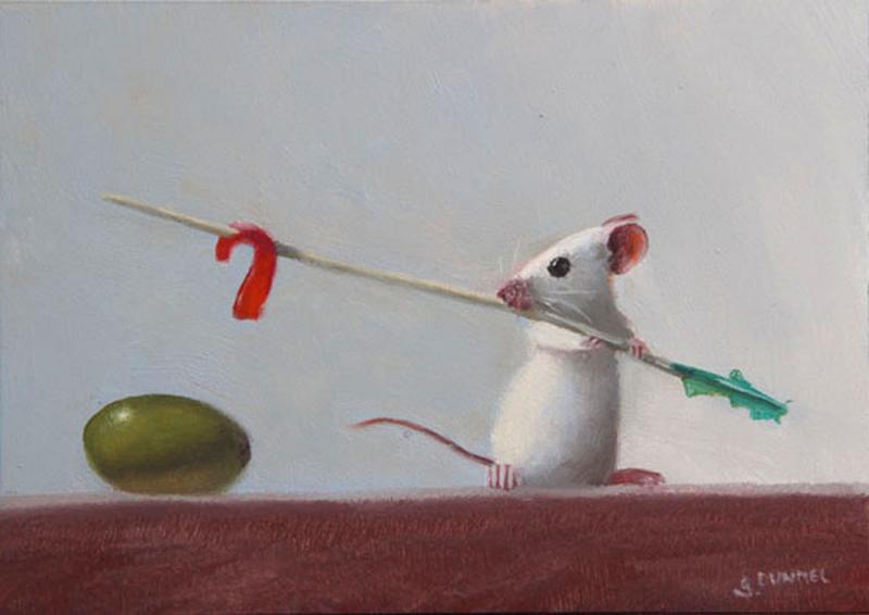 Olive Hunter, oil on panel, 5 x 7 inches, $900 