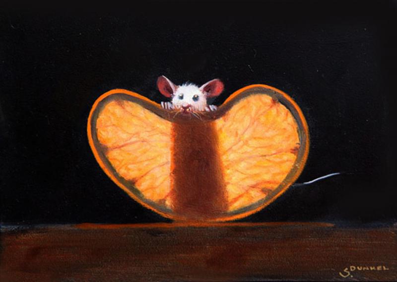 Orange X-ray, oil on panel, 5 x 7 inches, $900 