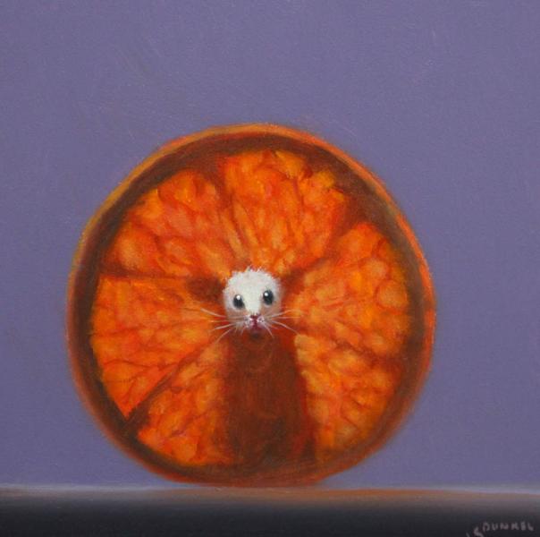 Orange X-ray, oil on panel, 5 x 5 inches   SOLD 