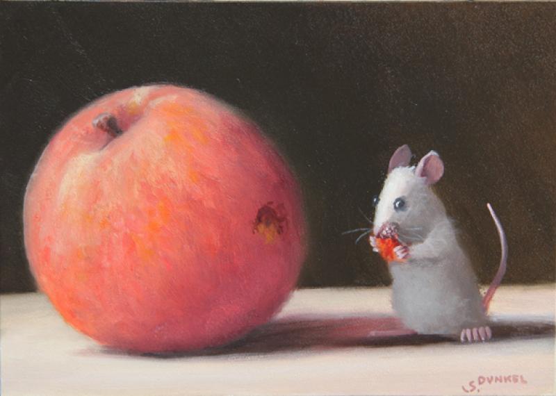 Peachy, oil on panel, 5 x 7 inches, $900 