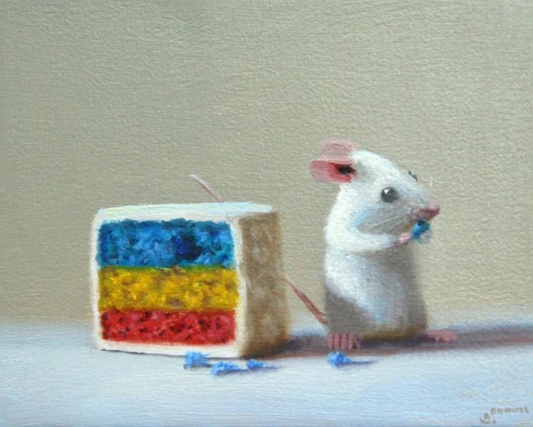 Rainbow Bite, oil on panel, 4 x 5 inches   SOLD 