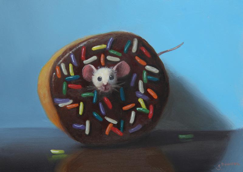 Stuck, oil on panel, 5 x 7 inches   SOLD 