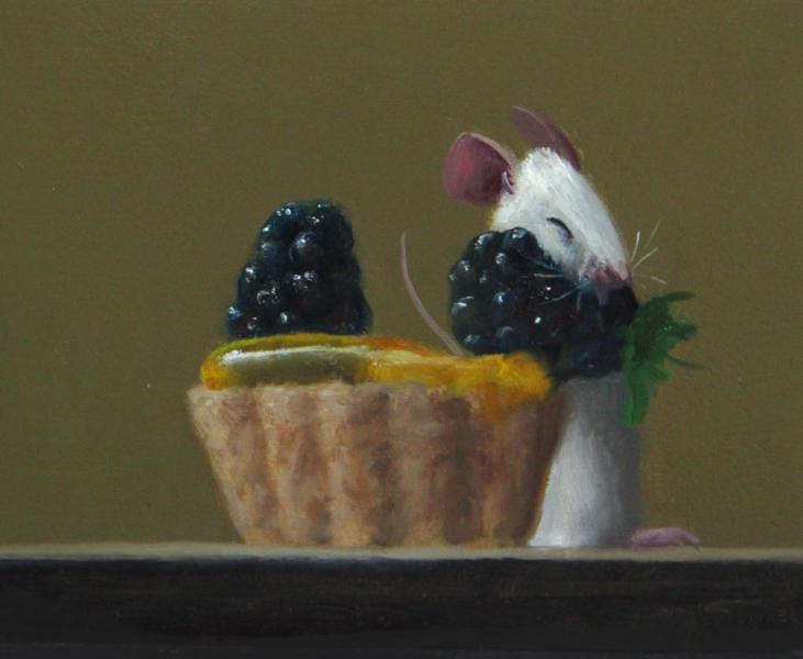 Tart Smart, oil on panel, 4 x 5 inches   SOLD 