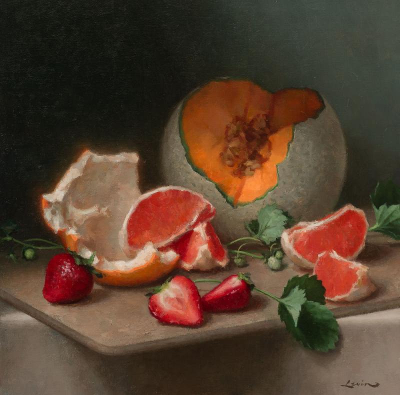 Grapefruit and Strawberries 